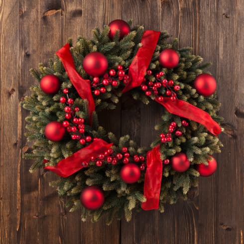 Photo of a Red Berry Christmas Wreath