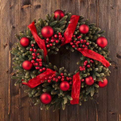 Photo of a Red Berry Christmas Wreath